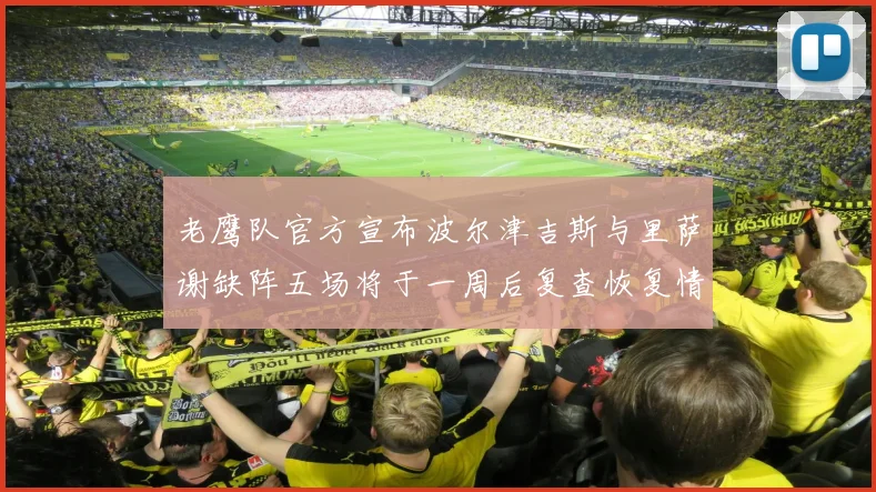 老鹰队官方宣布波尔津吉斯与里萨谢缺阵五场将于一周后复查恢复情况